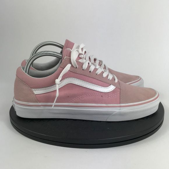 Vans Old Skool Pink/White Athletic Skate Casual Shoes Women’s Size 9 - Picture 4 of 12